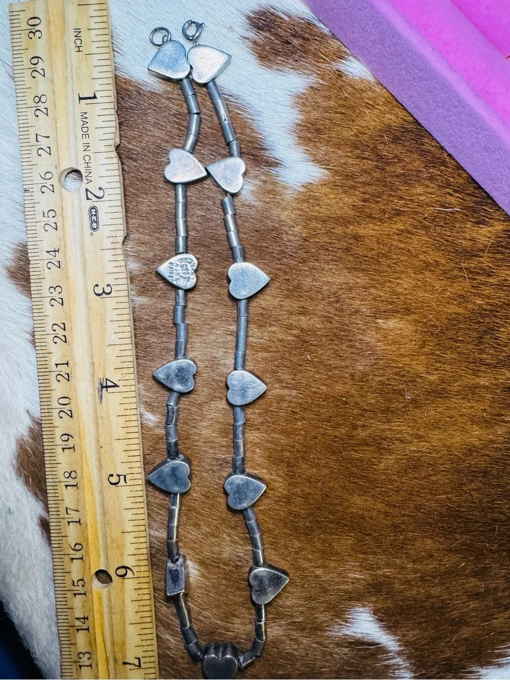 Rare Native Sterling Heart Choker